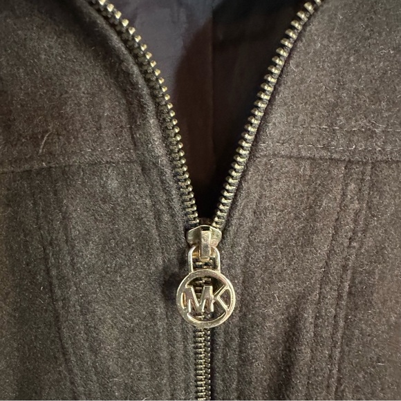 Michael Michael Kors wool blend zip up collared hooded coat size M women’s - Picture 2 of 8